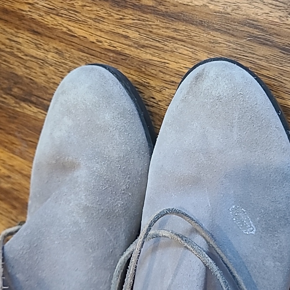 Sorel Farrah Taupe Suede Wrap Around Booties 9 - Picture 2 of 5